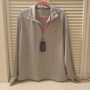 Polo quarter zip athletic sweater